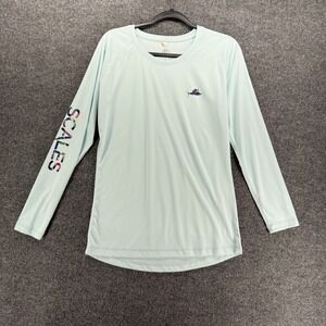 Scales Shirt Womens XL Blue Swordfish Long Sleeve‎ Fishing Performance Outdoor